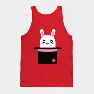 Cute Rabbit In Magicians Hat Tank Top